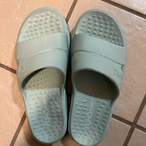 Ryka Light Mint Green Slide Sandals